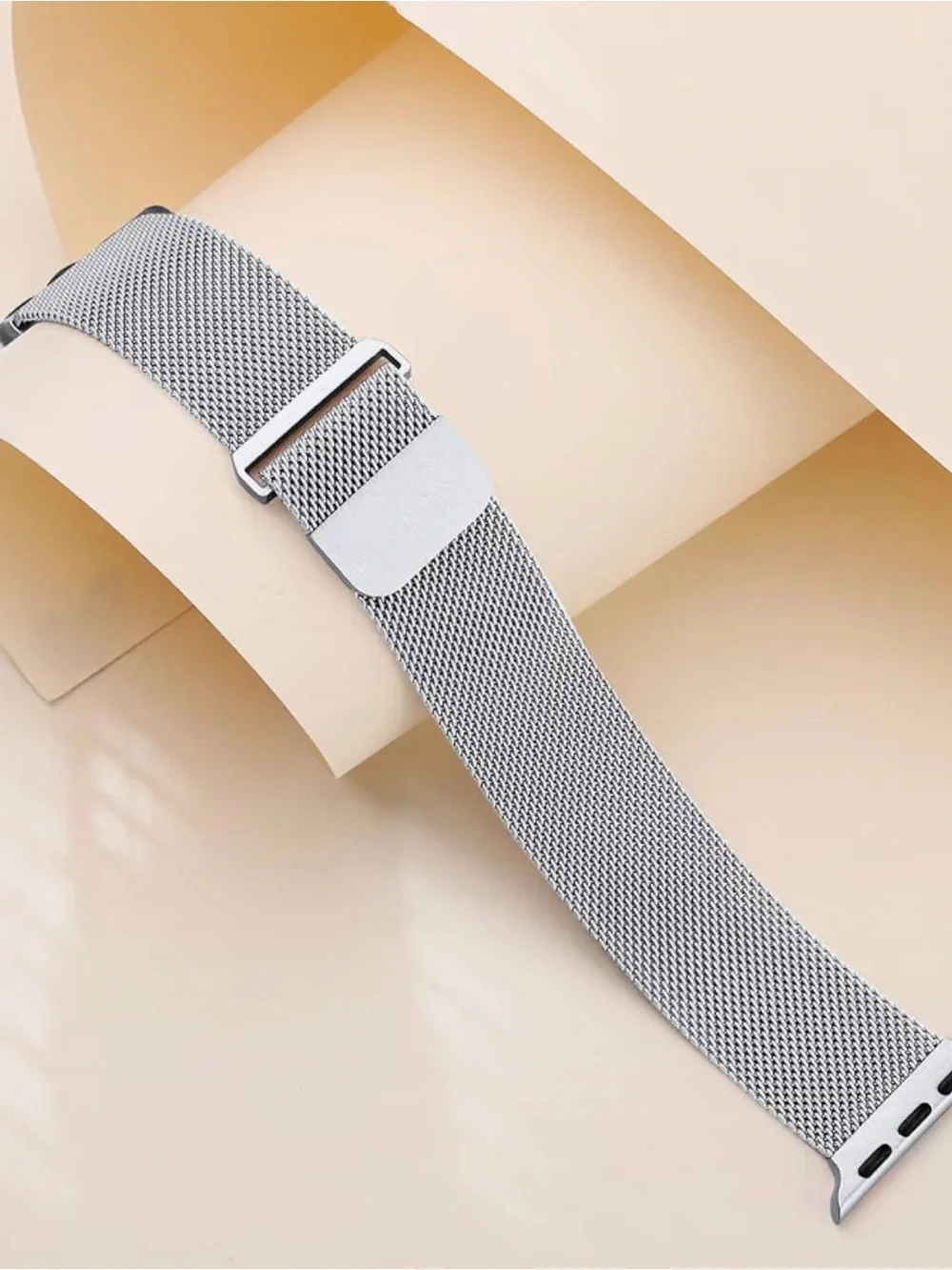 Magnetic Stainless Steel Mesh Band for Apple Watch - Silver